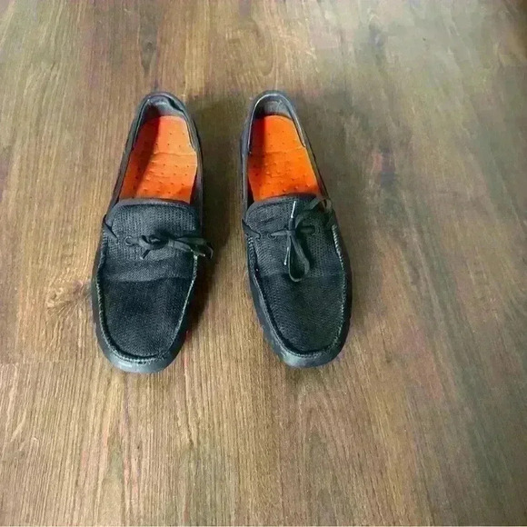 Swims Mens Braided Lace Lux Loafer Driver in black Size 10 - Picture 7 of 8